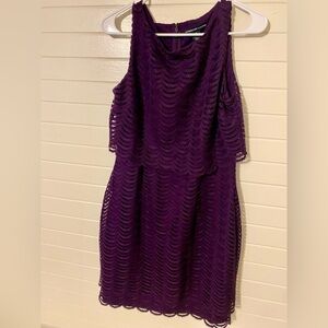 American Living Deep Purple Lace Mini Dress